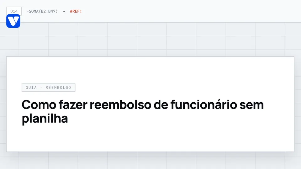 Como fazer reembolso de funcionário sem planilha