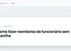 Como fazer reembolso de funcionário sem planilha
